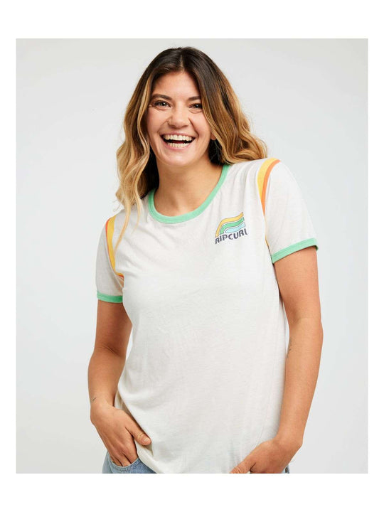 Koszulka damska RIP CURL Surf Side Ringer Tee beżowa
Koszulka damska RIP CURL Surf Side Ringer Tee beżowa