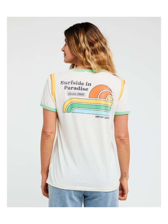 Koszulka damska RIP CURL Surf Side Ringer Tee beżowa
Koszulka damska RIP CURL Surf Side Ringer Tee beżowa
