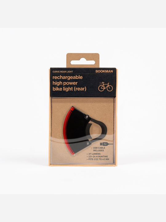 Lampka rowerowa BOOKMAN Curve Rear Light 37lm czarny
Lampka rowerowa BOOKMAN Curve Rear Light 37lm czarny