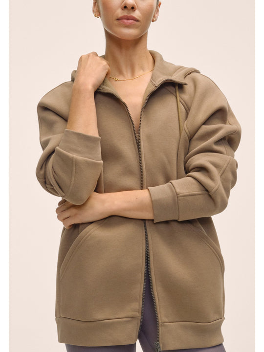 Bluza damska CASALL Easy Oversized Zip Hoodie kolor brązowy
Bluza damska CASALL Easy Oversized Zip Hoodie kolor brązowy