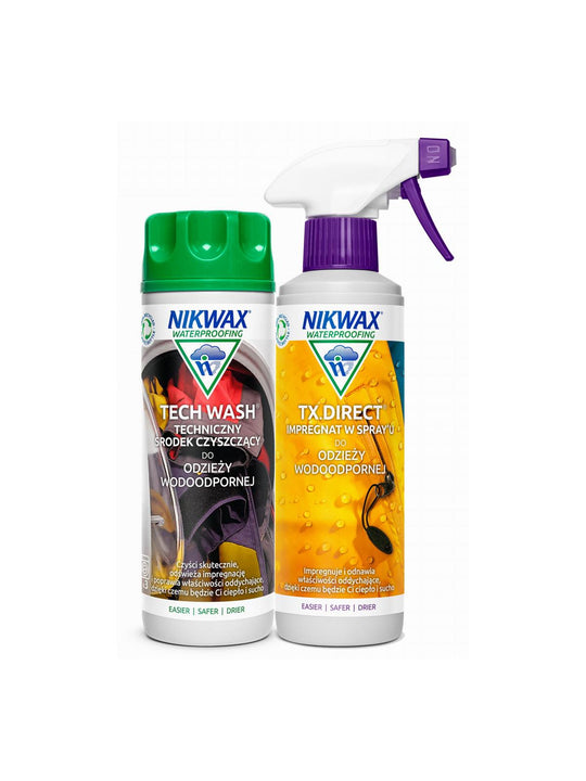 Zestaw pielęgnacyjny Nikwax Twin Pack: Tech Wash & TX.Direct Spray-On 2x300 ml - Środki Czyszczące - Adventure Sports
Zestaw pielęgnacyjny Nikwax Twin Pack: Tech Wash & TX.Direct Spray-On 2x300 ml - Środki Czyszczące - Adventure Sports