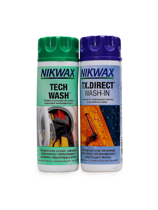 Zestaw pielęgnacyjny NIKWAX Twin Pack: Tech Wash & TX.Direct Wash-In - 2x300 ml - Środki Czyszczące - Adventure Sports
Zestaw pielęgnacyjny NIKWAX Twin Pack: Tech Wash & TX.Direct Wash-In - 2x300 ml - Środki Czyszczące - Adventure Sports