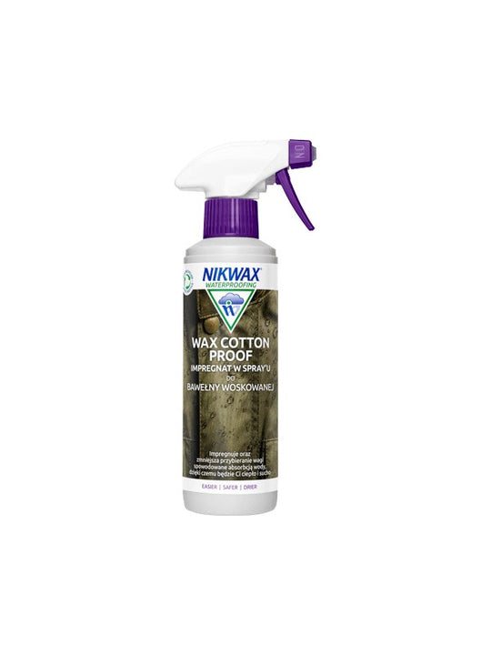 Impregnat do bawełny woskowanej Nikwax WAX Cotton Proof Clear - atomizer 300 ml - Środki Czyszczące - Adventure Sports
Impregnat do bawełny woskowanej Nikwax WAX Cotton Proof Clear - atomizer 300 ml - Środki Czyszczące - Adventure Sports