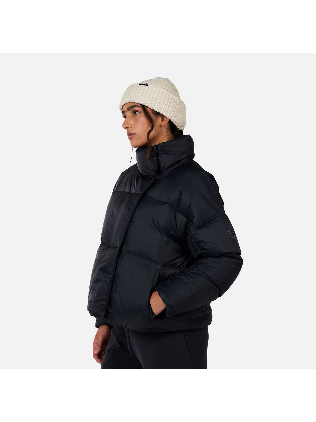 Kurtka damska ROSSIGNOL W ARETU CROPPED DOWN JKT czarna