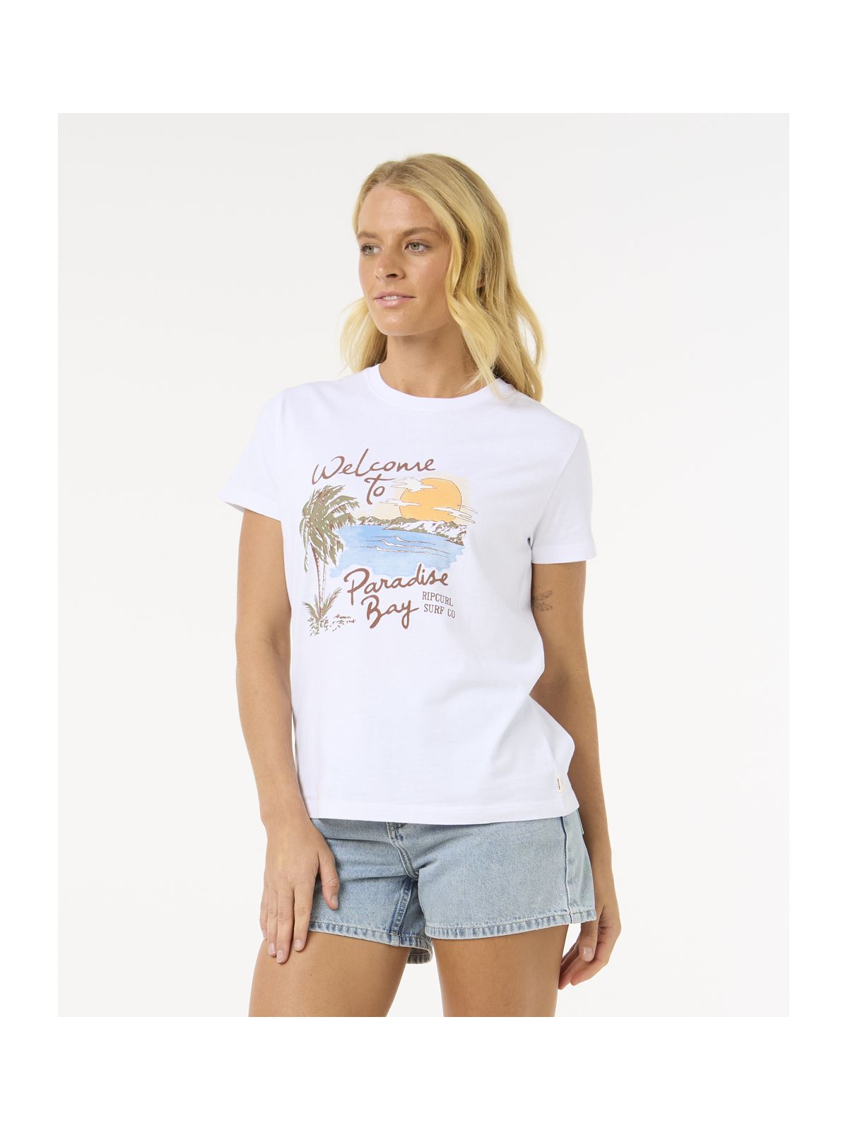 Koszulka RIP CURL Paradise Bay Standard Tee biały