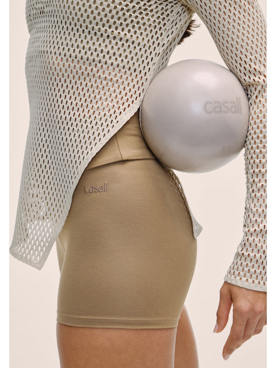 Koszulka treningowa damska CASALL Open Mesh Longsleeve kolor beżowy

