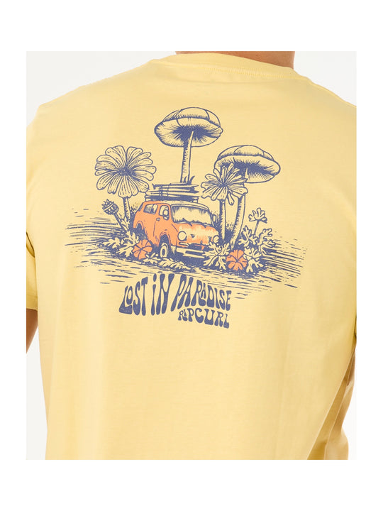Koszulka męska RIP CURL Keep On Trucking Tee żółta
