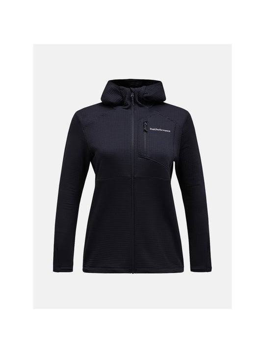 Bluza PEAK PERFORMANCE W Trail Polartec Zip Hood czarny
