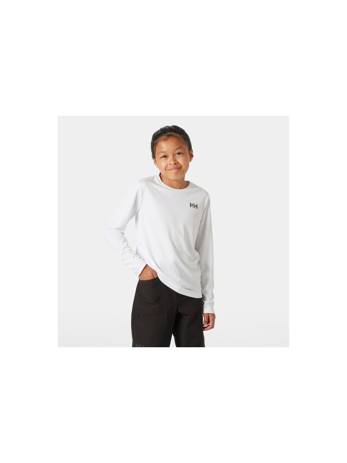 Koszulka HELLY HANSEN JR HH TECH LS CREW biały - Adventure Sports