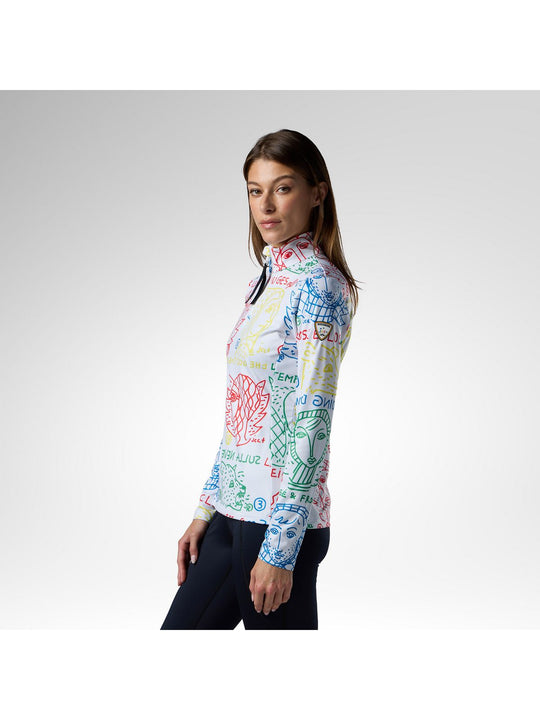 Bluza damska ROSSIGNOL W Jcc Quarter Zip First Layer multikolor
