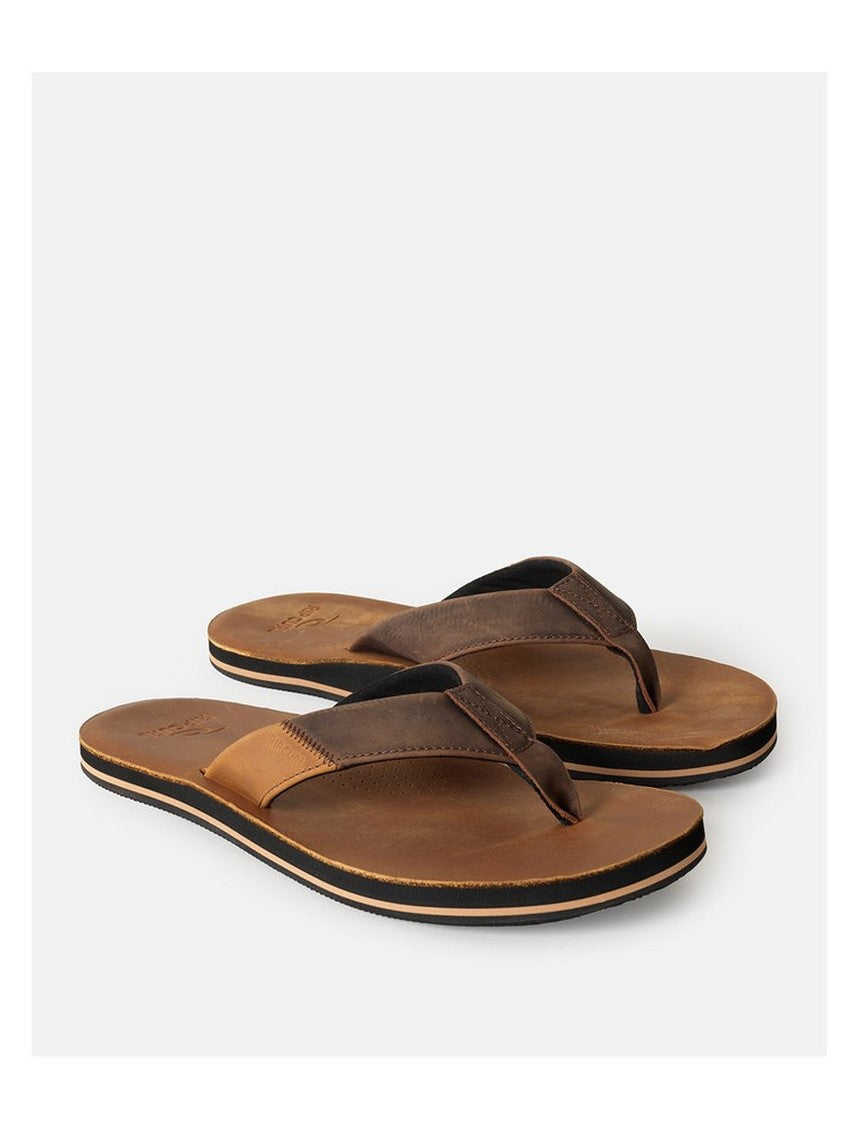 Japonki męskie skórzane RIP CURL Oxford Leather Open Toe brązowe
