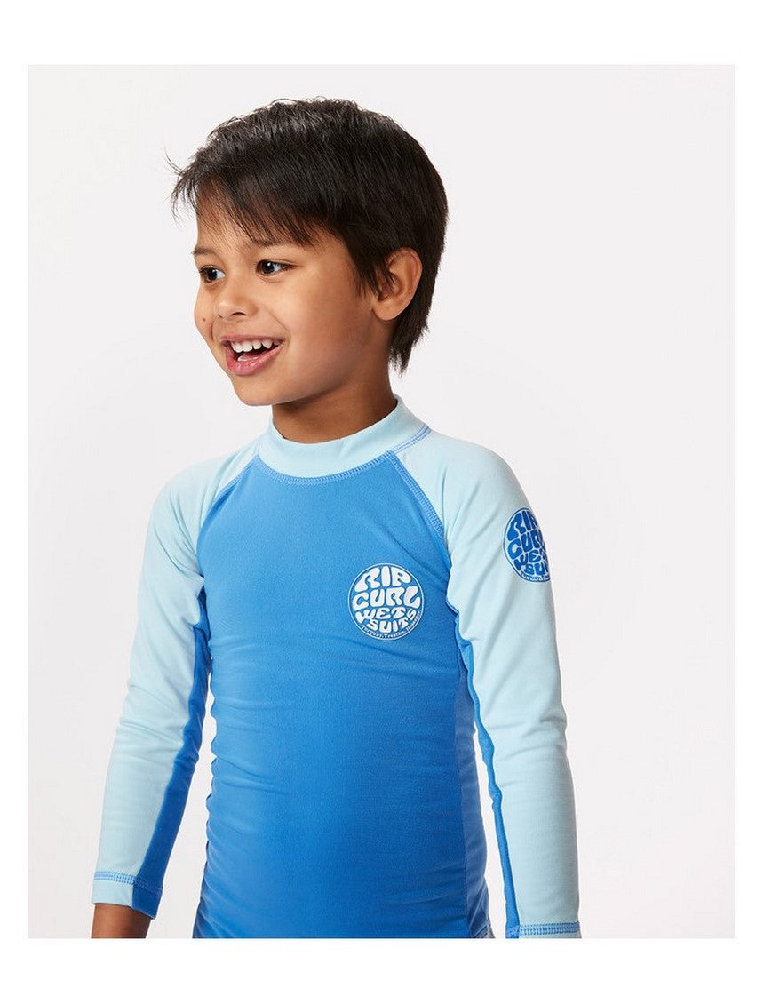 Lycra RIP CURL Icons Uv Brushed L/ S Suit-Boy niebieski