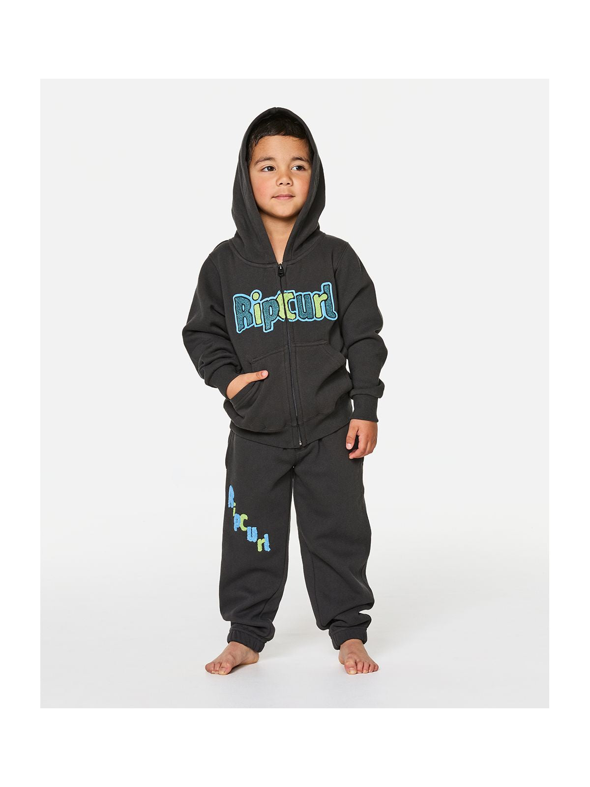Bluza juniorska RIP CURL Paddle Out Z/T Fleece-Boy czarna