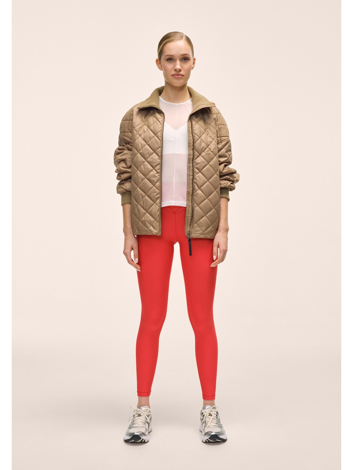 Legginsy damskie CASALL V-shape High Waist Tights kolor czerwony