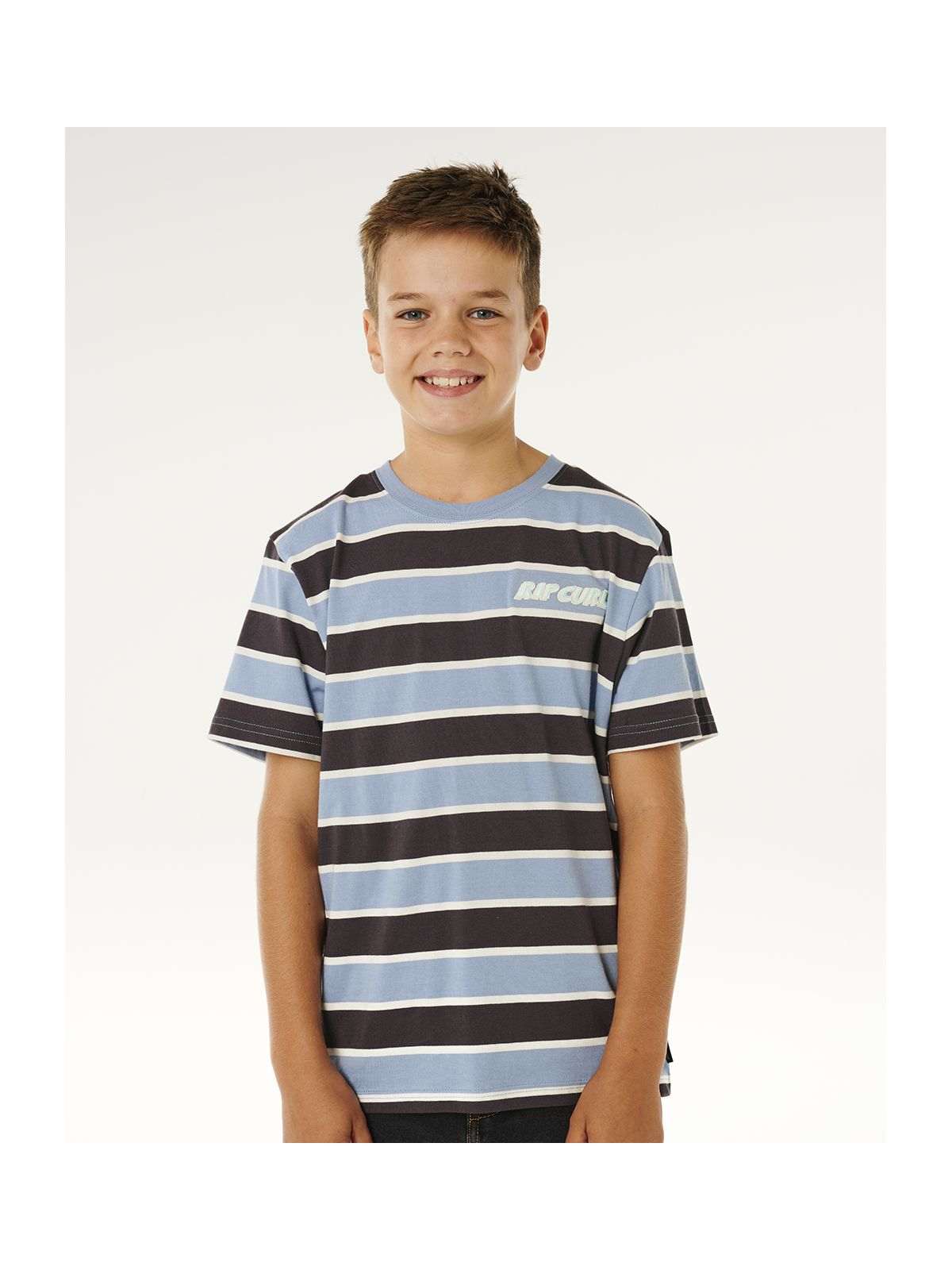 Koszulka chłopięca RIP CURL Eternal Shred Stripe Tee-Boy niebieska