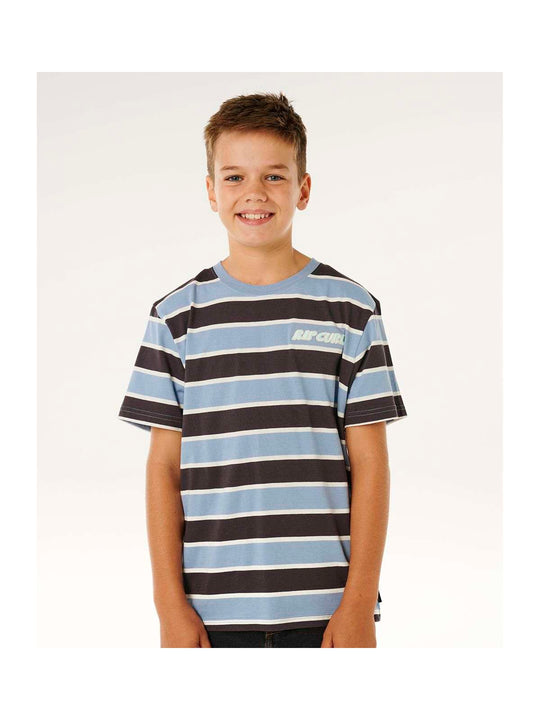 Koszulka chłopięca RIP CURL Eternal Shred Stripe Tee-Boy niebieska
