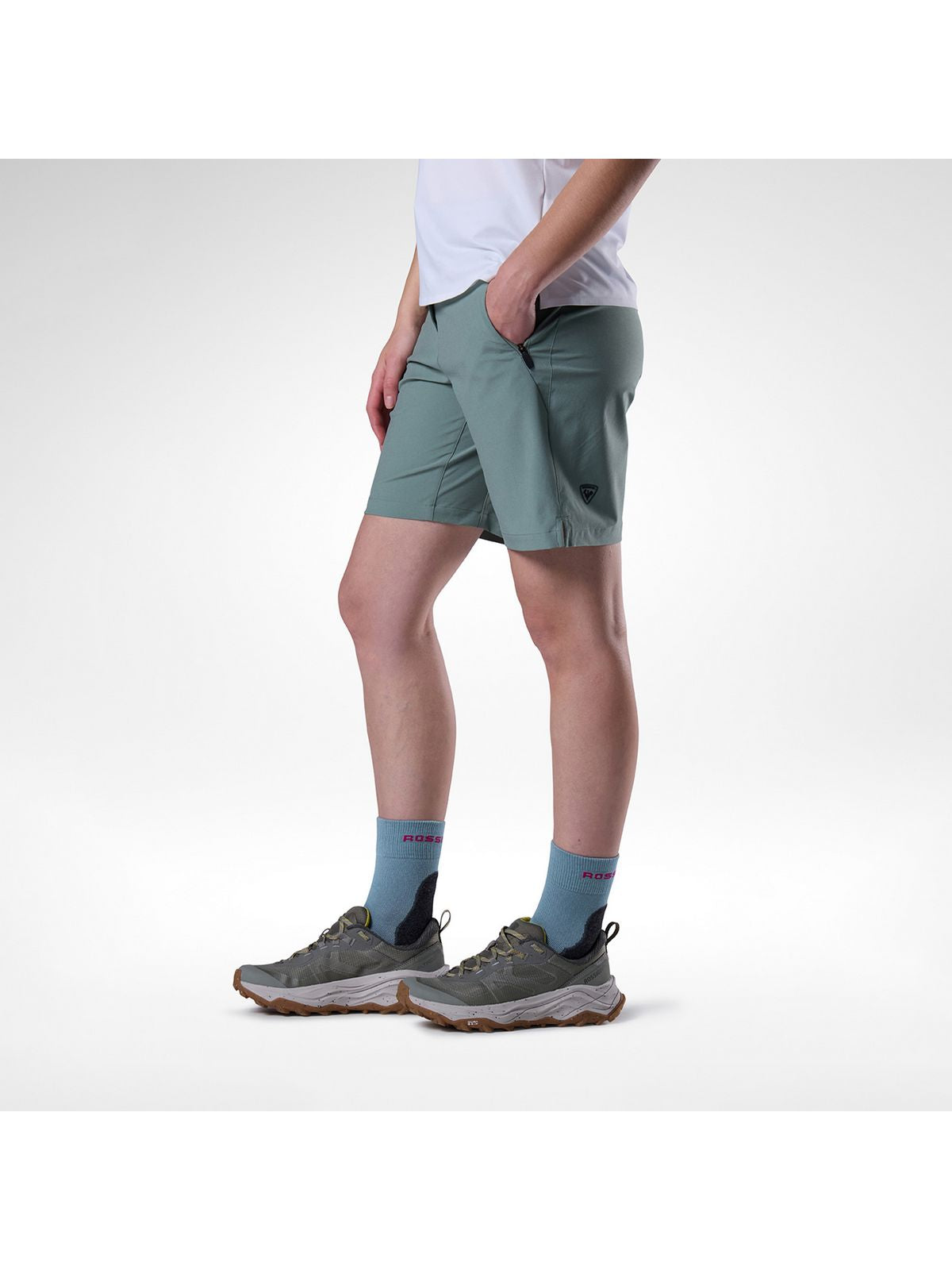 Szorty damskie ROSSIGNOL W Stretch Chino Short 7' zielone
