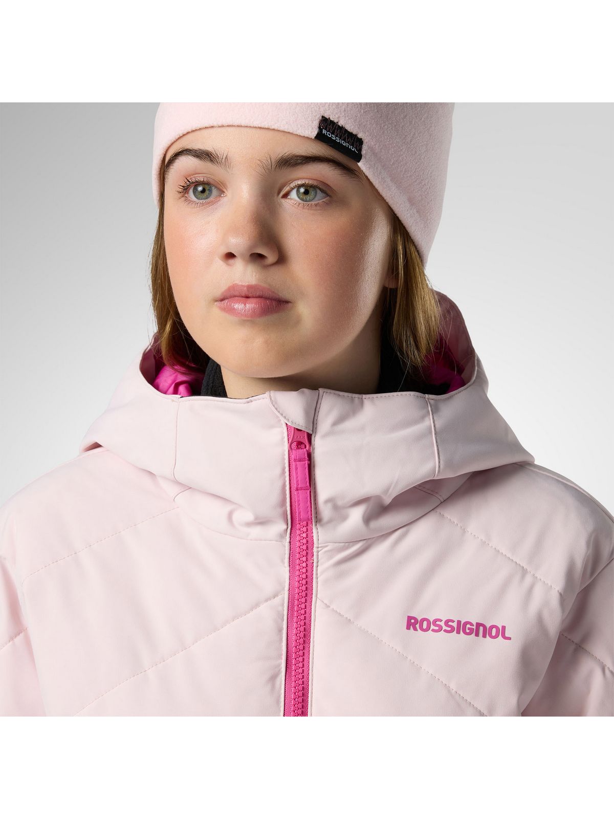 Kurtka narciarska juniorska ROSSIGNOL Girl Staci Insulated Ski Jkt różowa