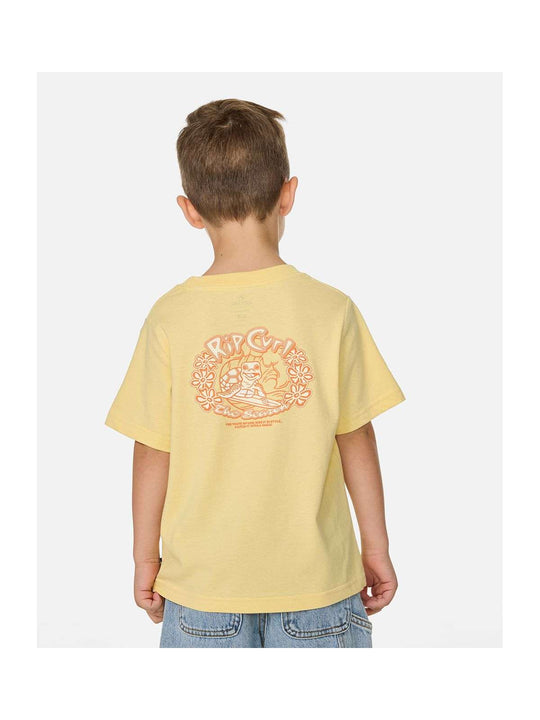 Koszulka chłopięca RIP CURL Ride The Wave Art Tee - Boy żółta
