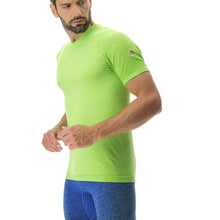 Koszulka biegowa męska UYN Exceleration Running Shirt – Lime/Sulphur Spring
