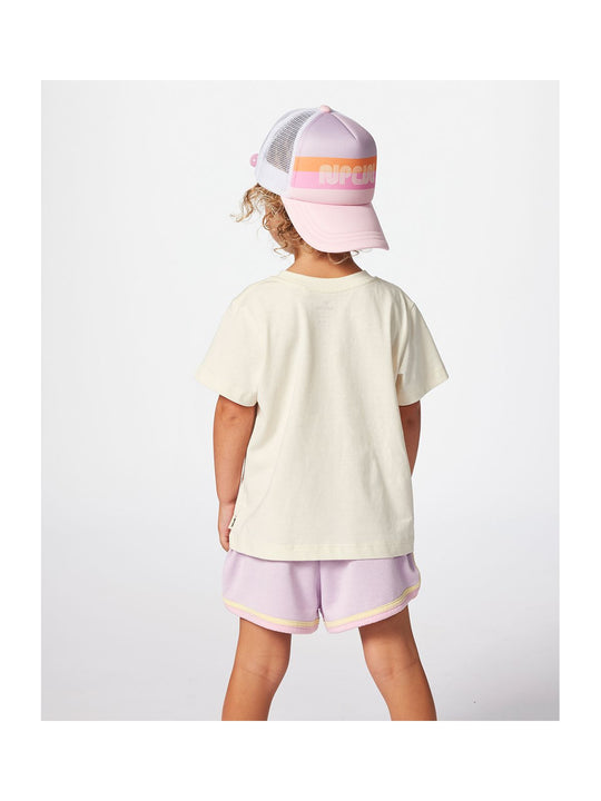 Koszulka RIP CURL Rainbow Logo/Desto Tee-Girl biały
