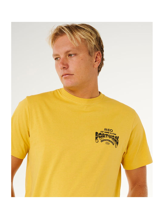 Koszulka męska RIP CURL Meo Peniche Pro 26 Event Tee żółta
