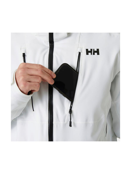 Kurtka narciarska męska HELLY HANSEN ALPHA 4.0 JACKET biała
