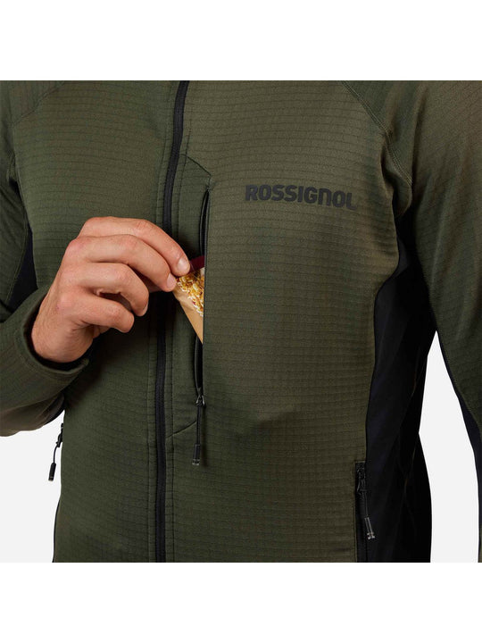 Bluza męska ROSSIGNOL BLACKSIDE MIX FZH FLEECE zielona
