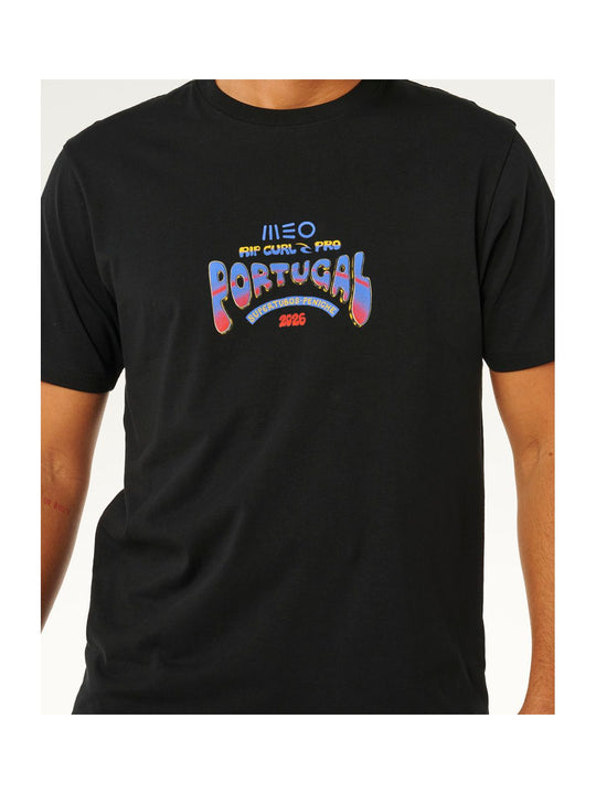 Koszulka męska RIP CURL Meo Peniche Pro 2026 Logo Tee czarna
