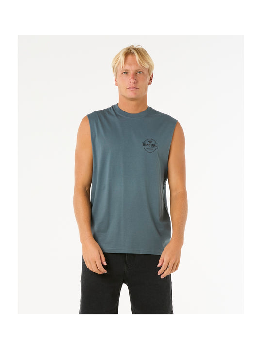 Koszulka RIP CURL Stapler Muscle turkusowy
