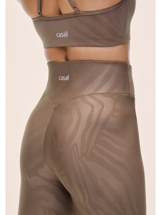 Legginsy damskie CASALL Heat Printed High Waist Tights kolor brązowy
