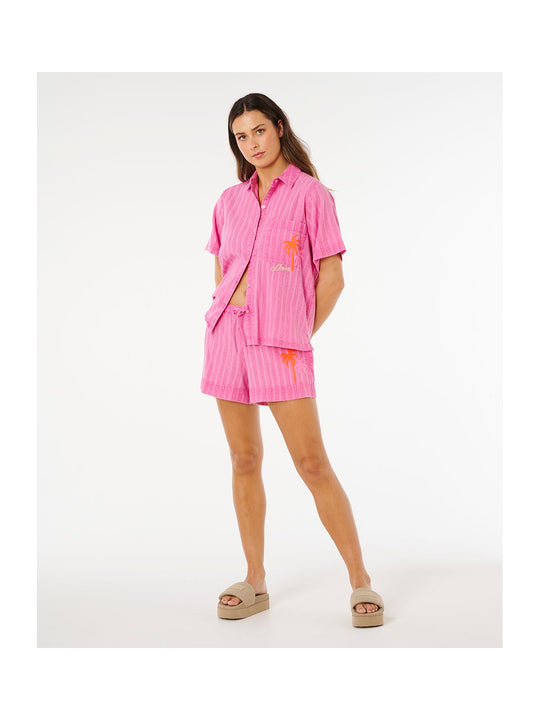 Szorty damskie RIP CURL Hotel Malibu Embroid Short różowe
