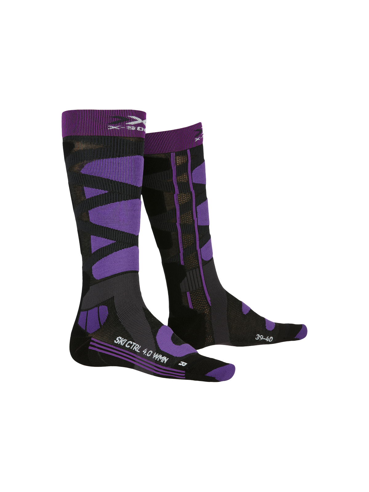 Skarpety narciarskie damskie X-SOCKS Ski Control 4.0 Wmn brązowy melange / fioletowy