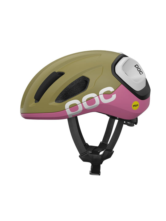 Kask rowerowy POC Amidal oliwkowo różowy
