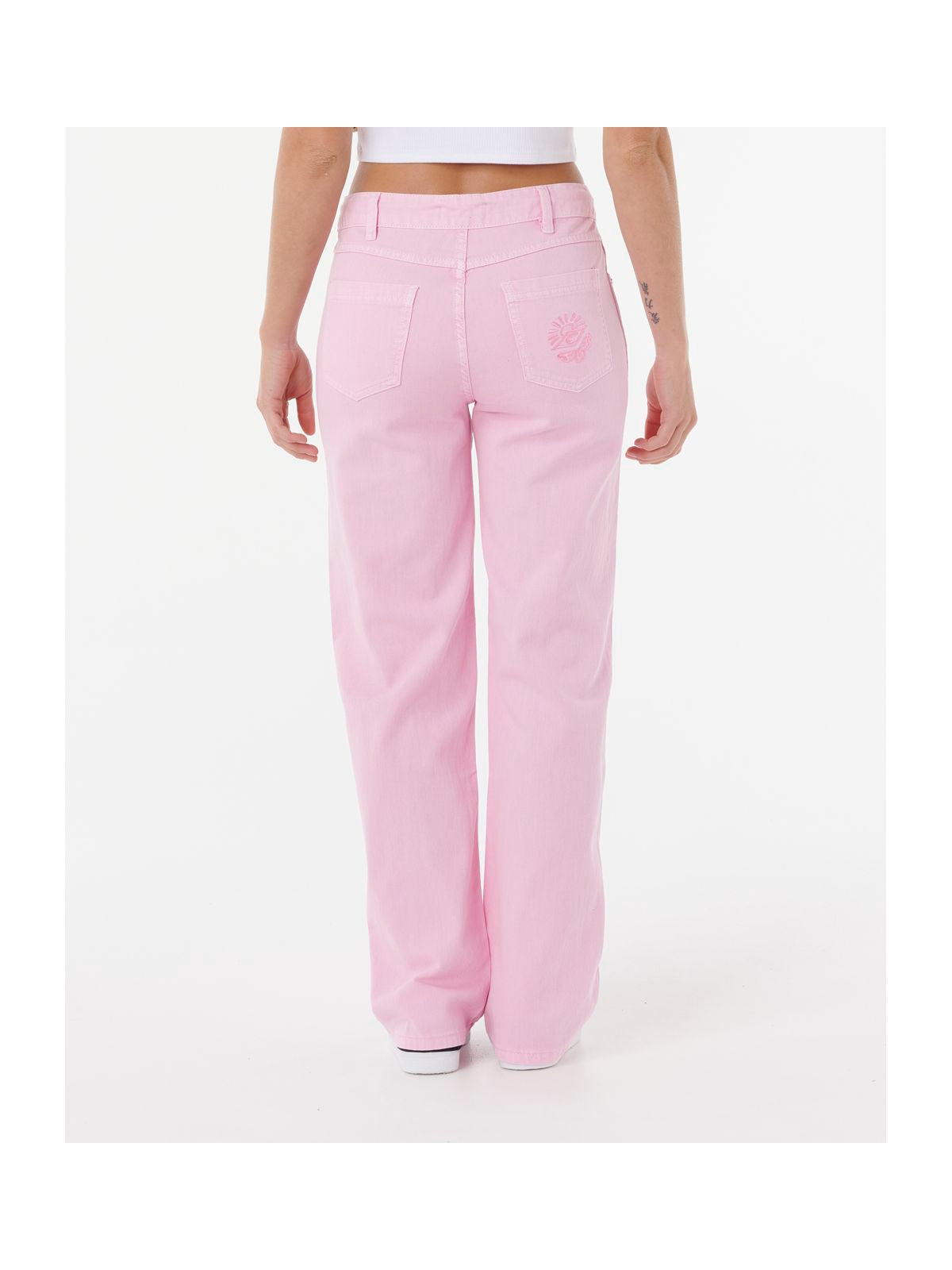 Spodnie RIP CURL AGGIE RELAXED JEANS różowe