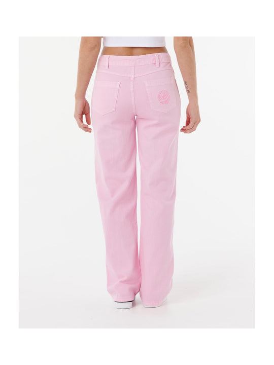 Spodnie RIP CURL AGGIE RELAXED JEANS różowe
