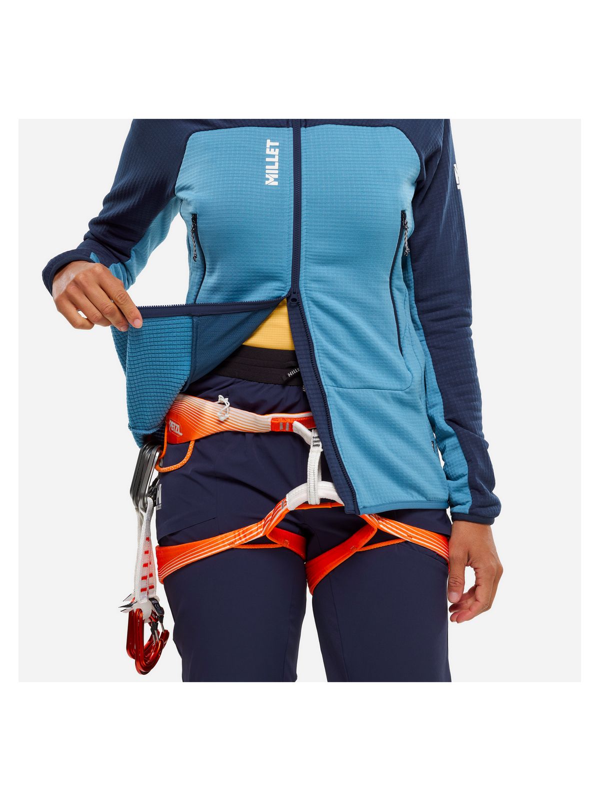 Bluza damska MILLET Fusion Grid Hoodie W niebieska
