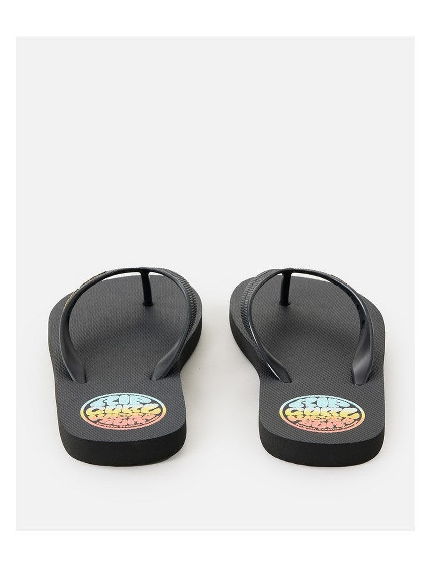 Japonki plażowe chłopięce RIP CURL Wetty Fade Bloom Open Toe - Bo czarne