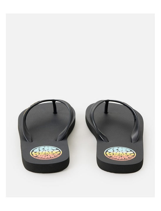 Japonki plażowe chłopięce RIP CURL Wetty Fade Bloom Open Toe - Bo czarne
