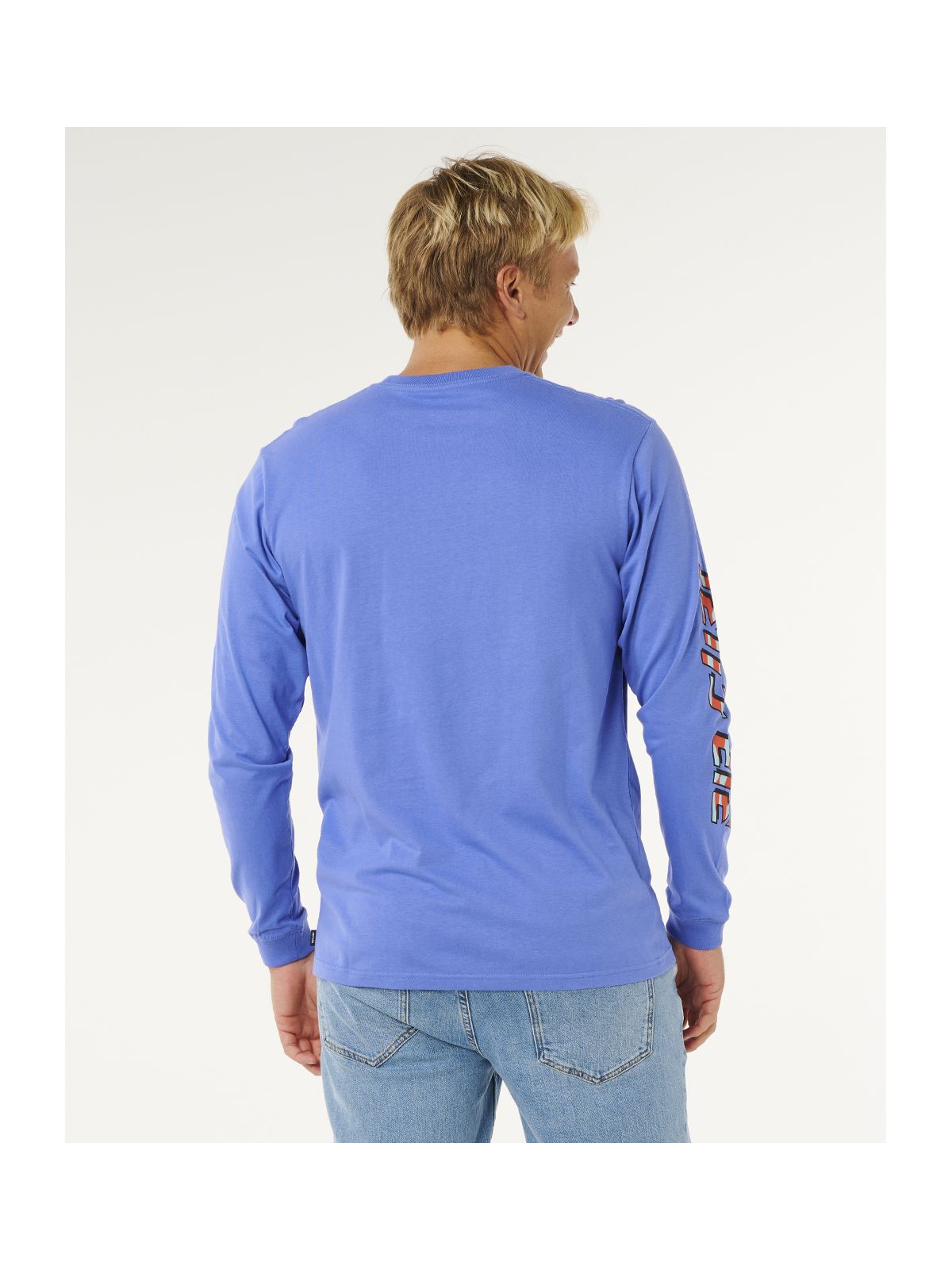 Koszulka męska RIP CURL Fade Out Icon L/S Tee niebieska