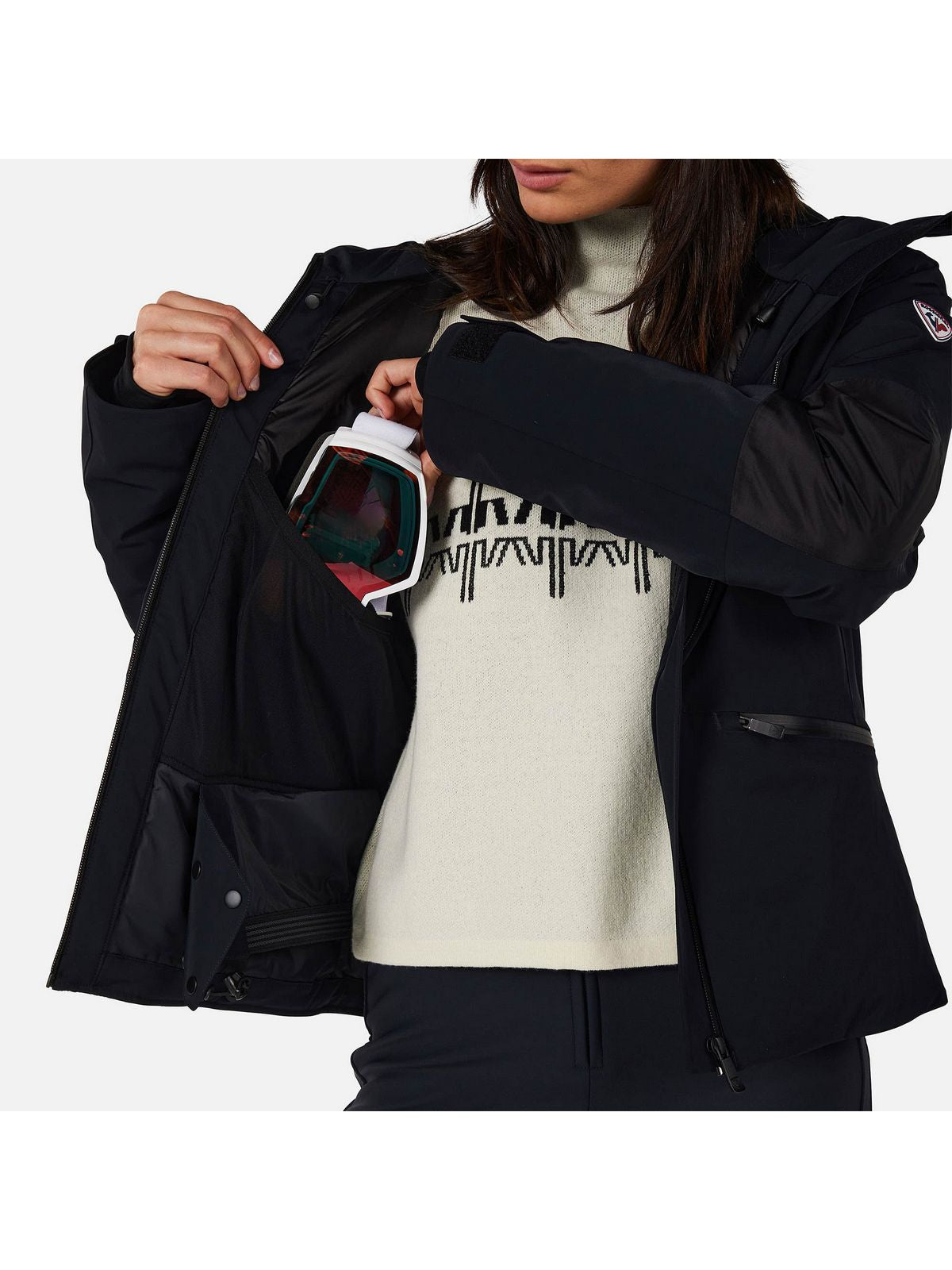 Kurtka narciarska damska ROSSIGNOL W CIASTEL JKT czarna