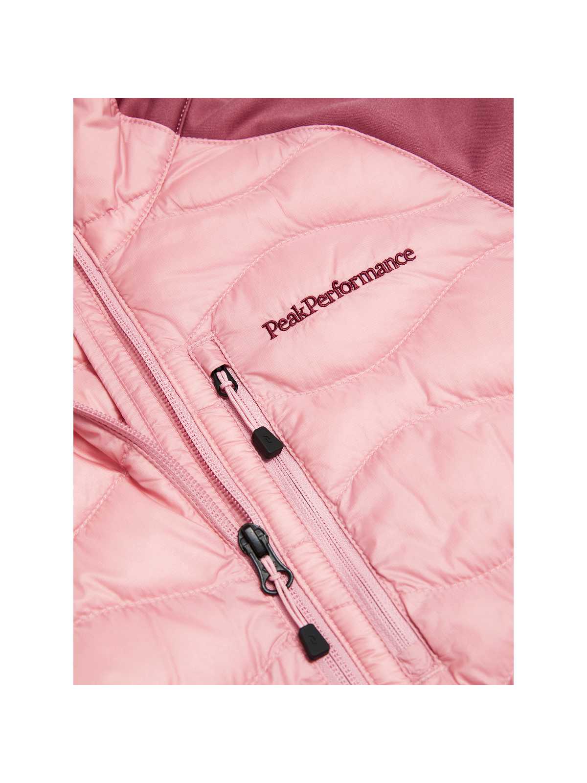 Kurtka damska puchowa PEAK PERFORMANCE W Helium Hybrid Down Jacket kolor różowy