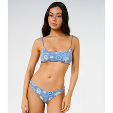 Dół od bikini damski RIP CURL Catalina Waves Tie Side Cheeky niebieskie
