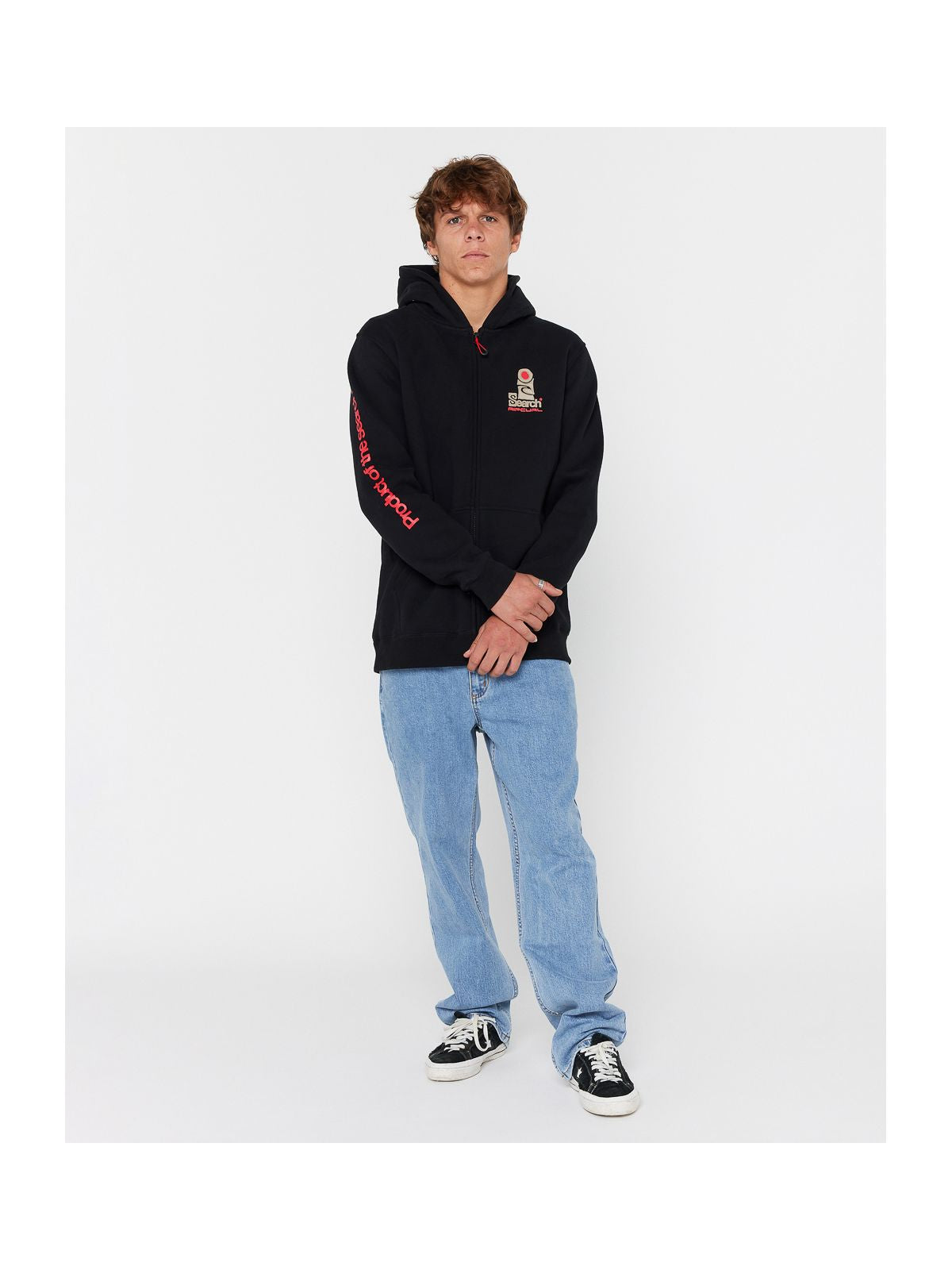 Bluza RIP CURL SEARCH ZIP THRU HOOD czarna
