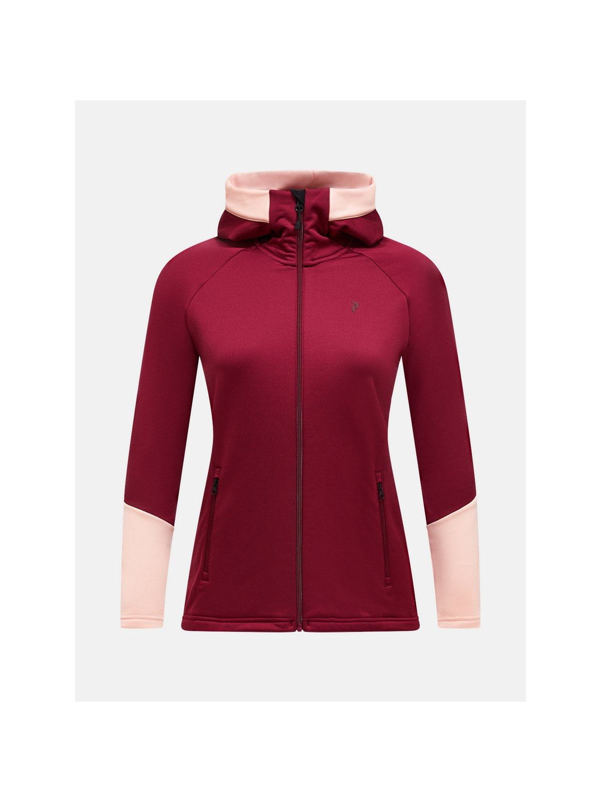 Bluza PEAK PERFORMANCE W Rider Essentials Zip Hood bordowy