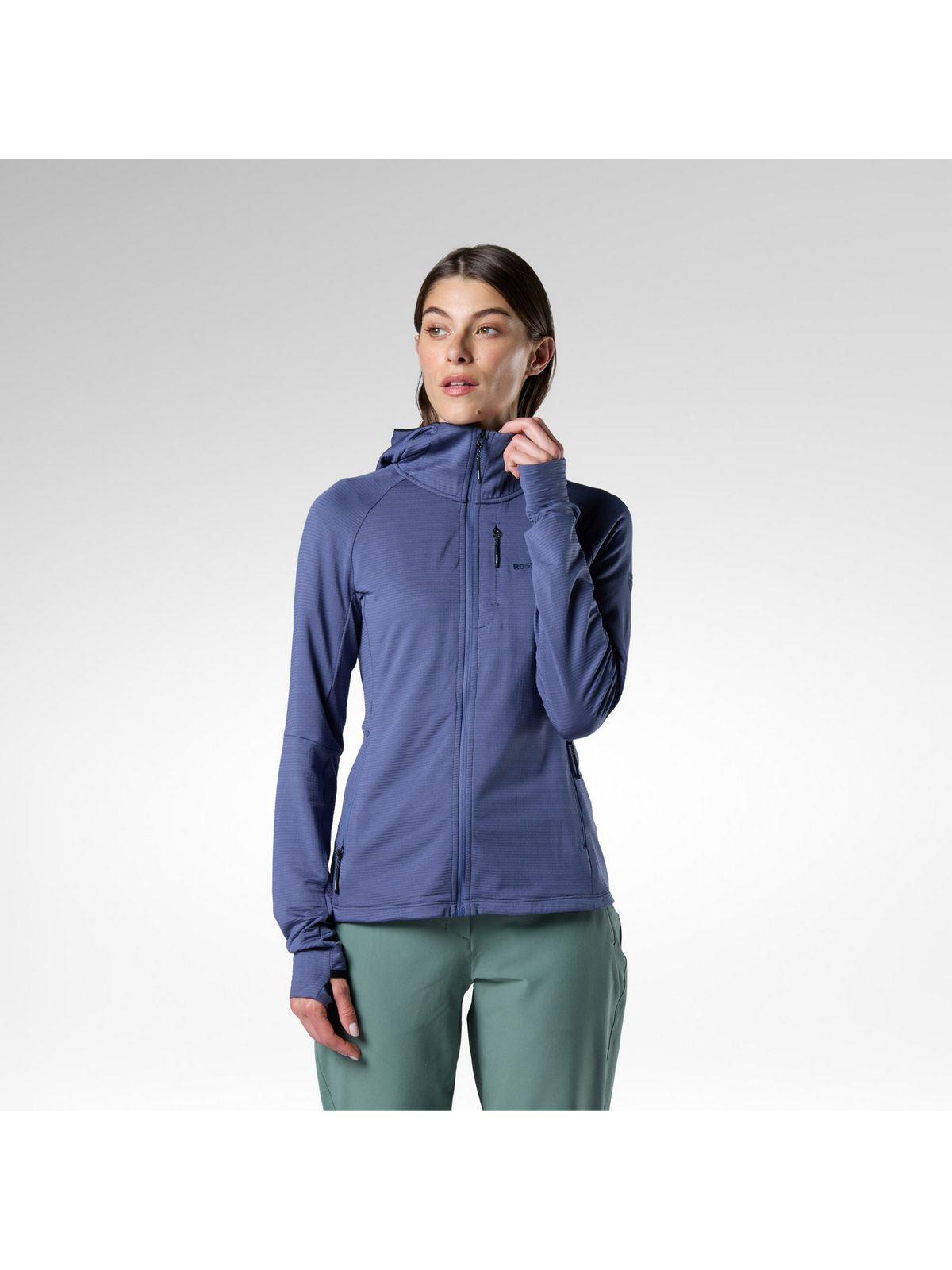 Bluza damska ROSSIGNOL W Textured Hoodie Mid Layer granatowa