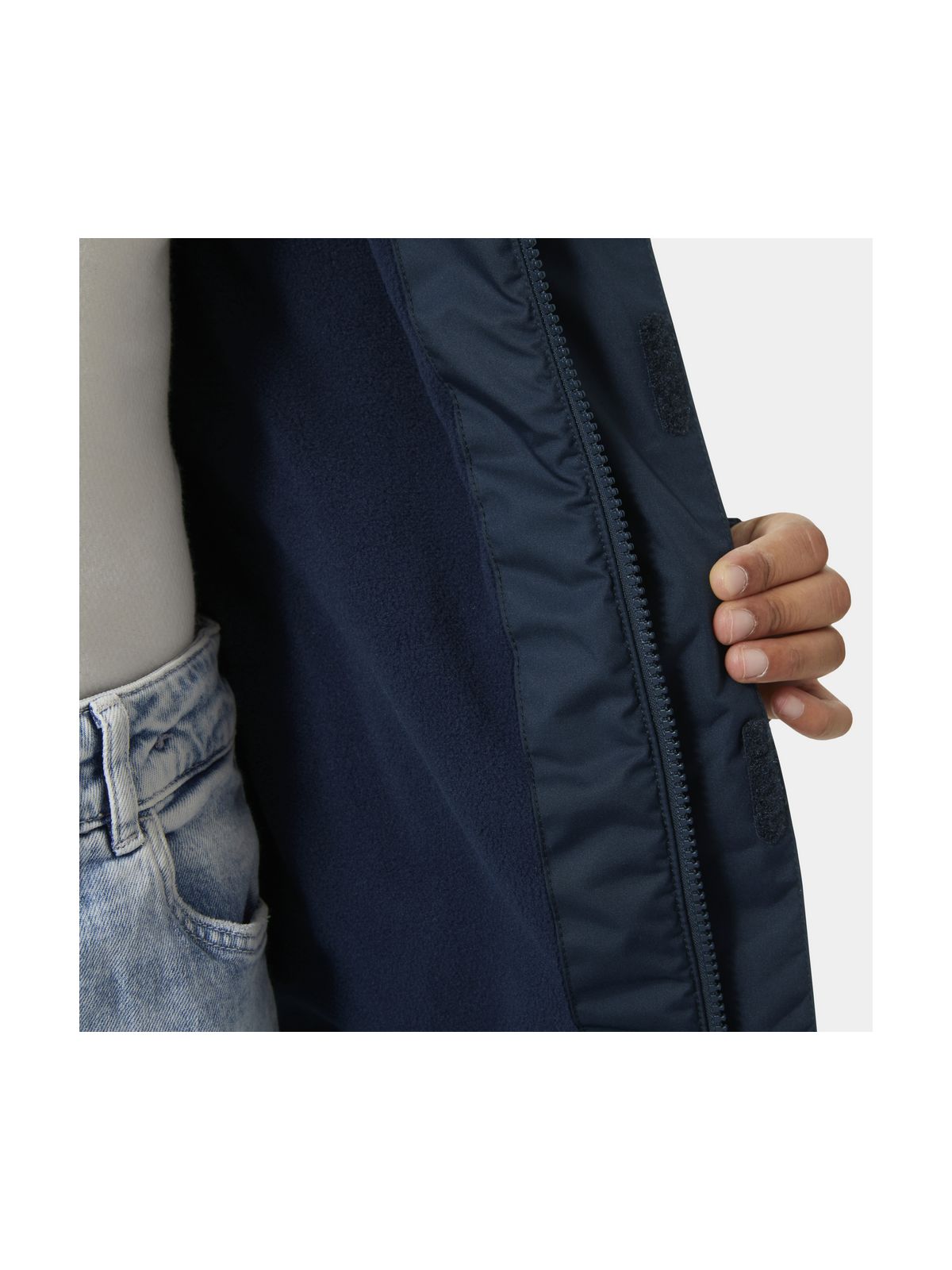 Kurtka outdoorowa dziecięca HELLY HANSEN JR VANCOUVER FLEECE INS JACKET granatowa