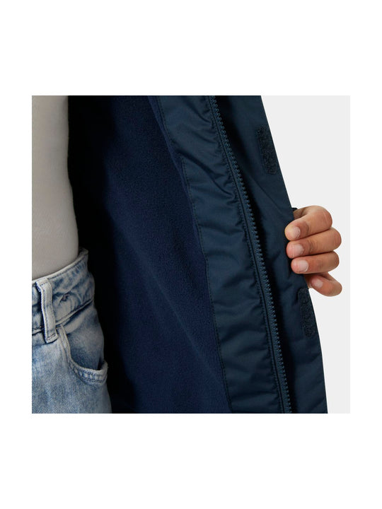 Kurtka outdoorowa dziecięca HELLY HANSEN JR VANCOUVER FLEECE INS JACKET granatowa

