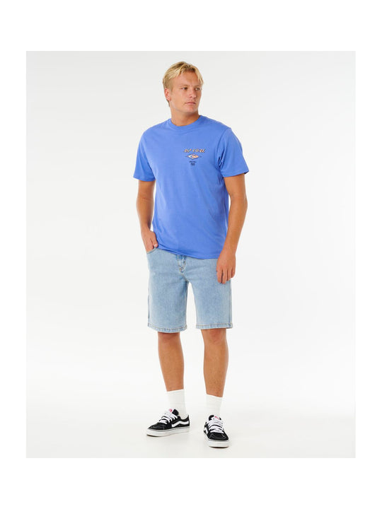 Koszulka męska RIP CURL Fade Out Icon Tee niebieska
