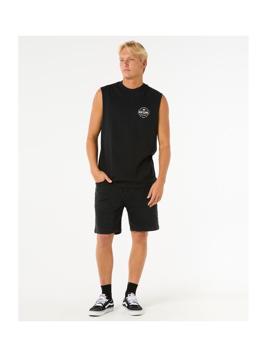 Koszulka RIP CURL Stapler Muscle czarny
